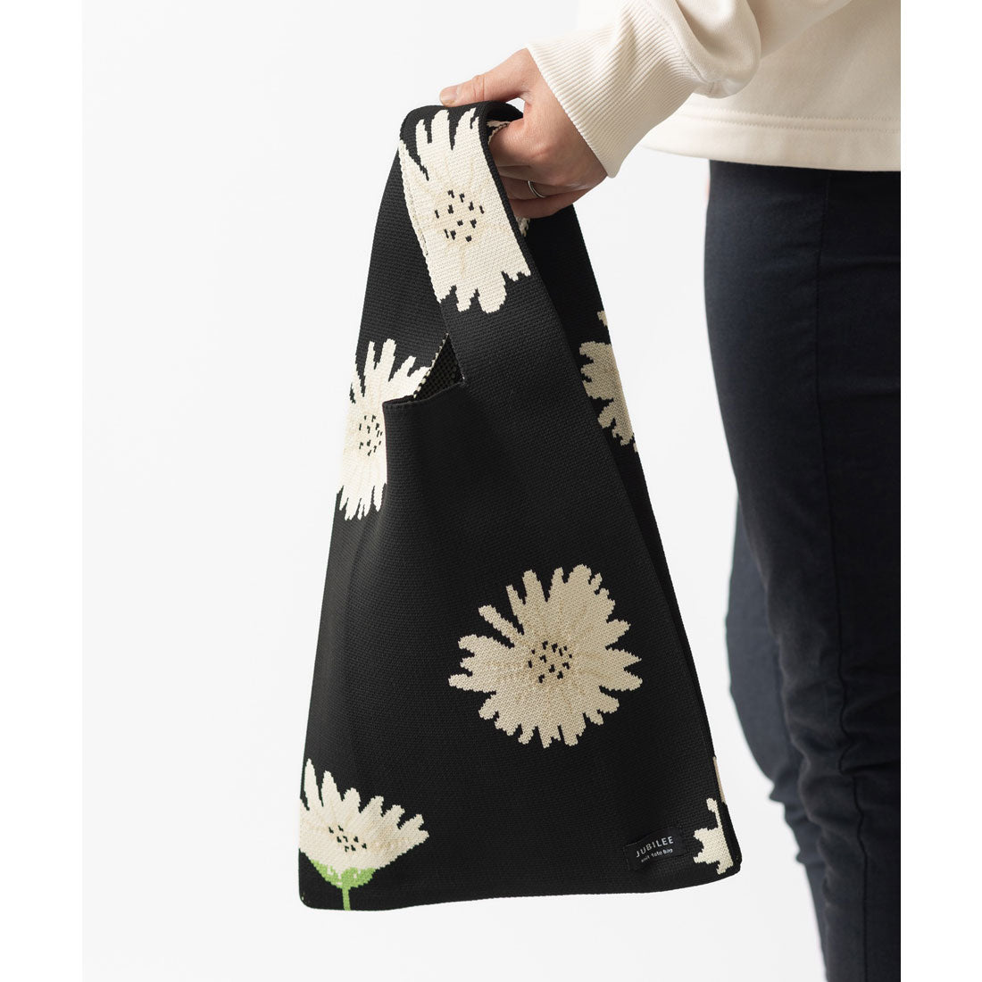 ジュビリー Jubilee ニットトートバッグ 大きめマルシェサイズ 猫や犬デザイン (その他2) その他2