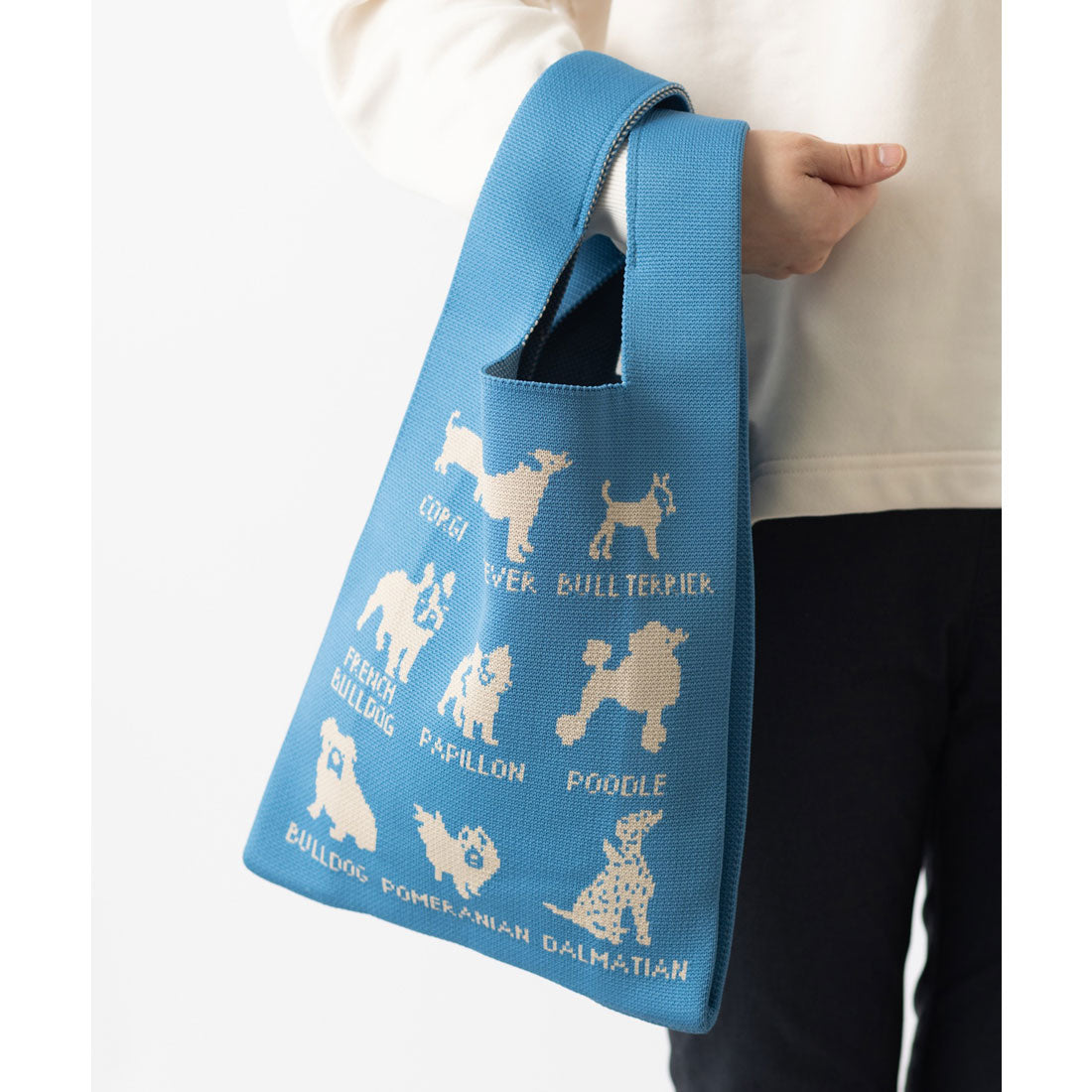 ジュビリー Jubilee ニットトートバッグ 大きめマルシェサイズ 猫や犬デザイン (その他7) その他7