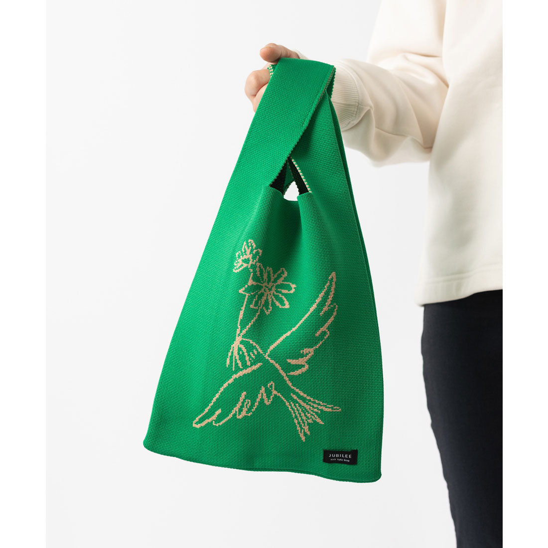 ジュビリー Jubilee ニットトートバッグ 大きめマルシェサイズ 猫や犬デザイン (その他8) その他8