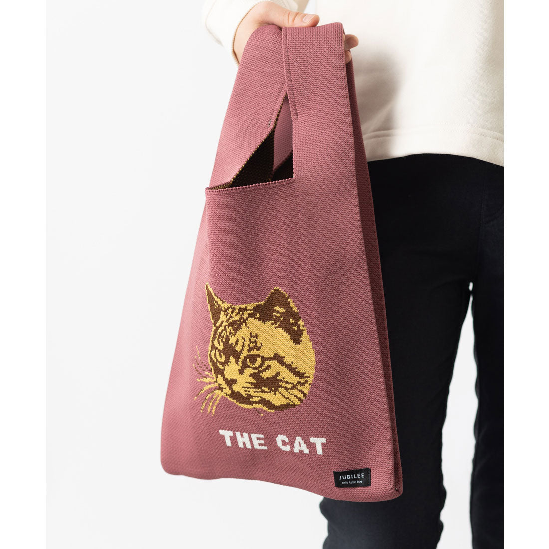 ジュビリー Jubilee ニットトートバッグ 大きめマルシェサイズ 猫や犬デザイン (その他6) その他6