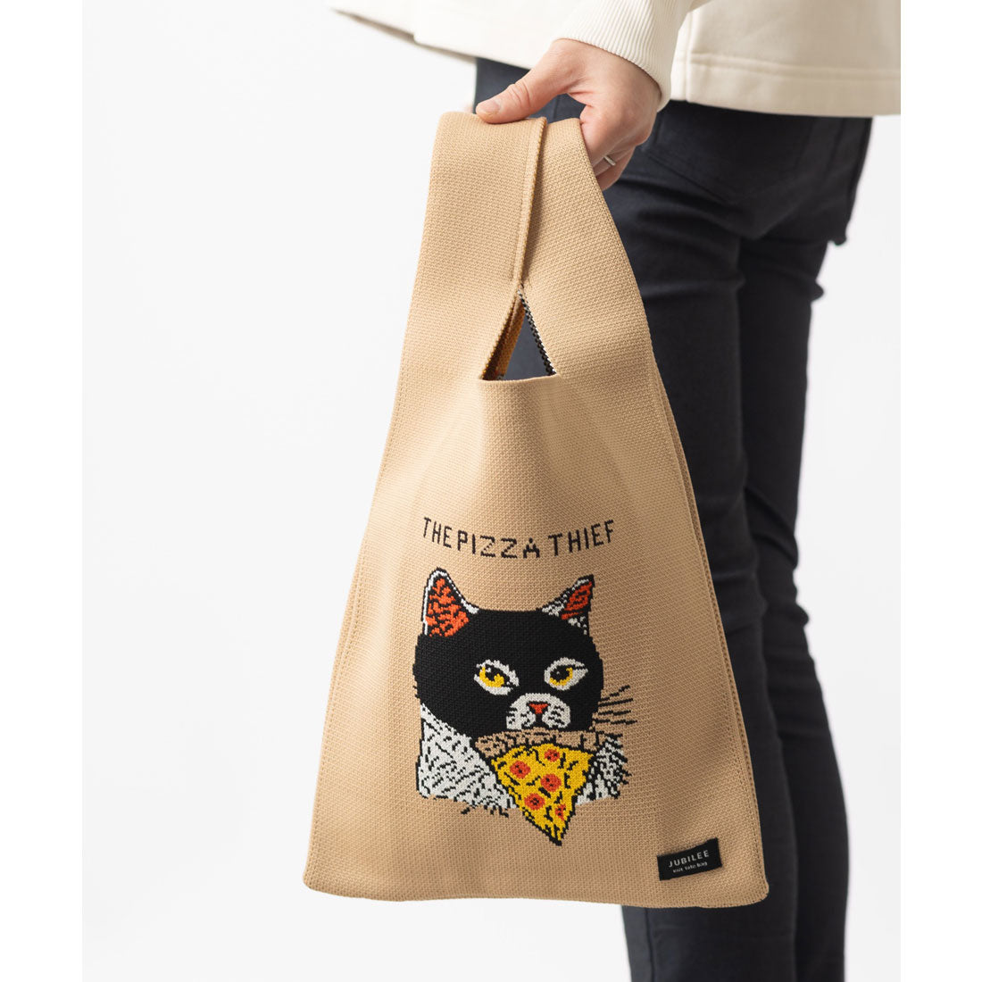 ジュビリー Jubilee ニットトートバッグ 大きめマルシェサイズ 猫や犬デザイン (その他9) その他9