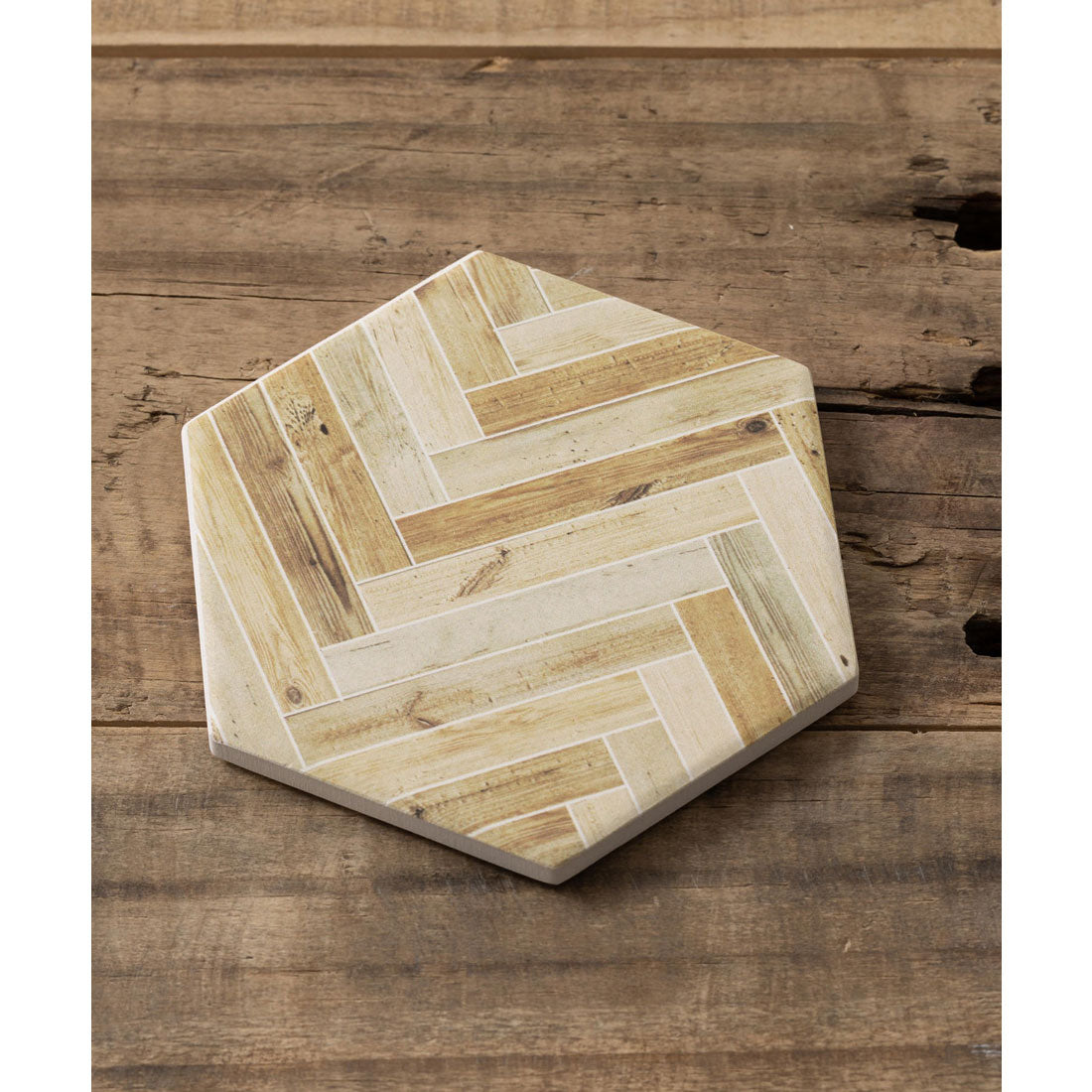 ジュビリー Jubilee 珪藻土コースター ヘリンボーン柄 (イエロー) イエロー