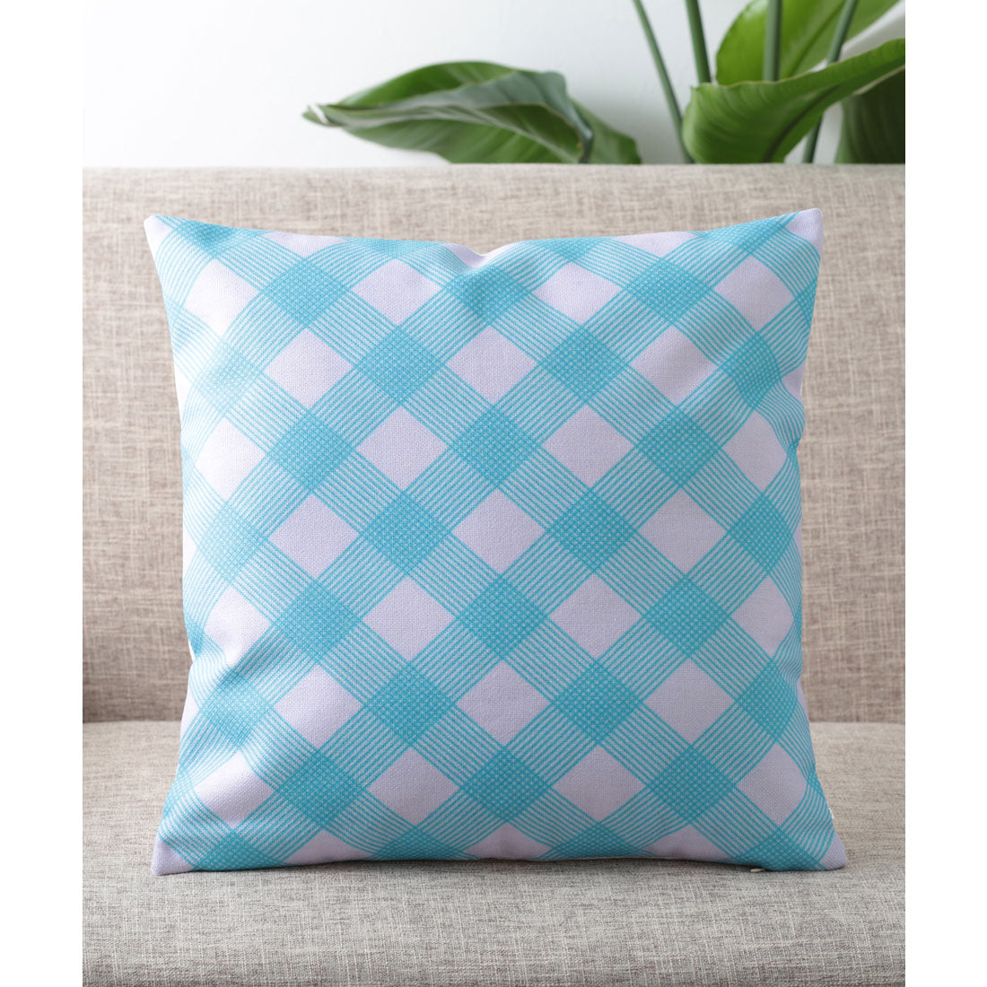 ジュビリー Jubilee タータン アフリカ柄 クッションカバー (ライトブルー) ライトブルー