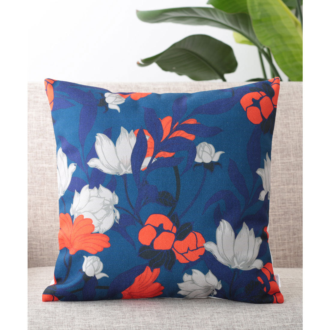 ジュビリー Jubilee クッションカバー ボタニカルデザイナー (ネイビー) ネイビー