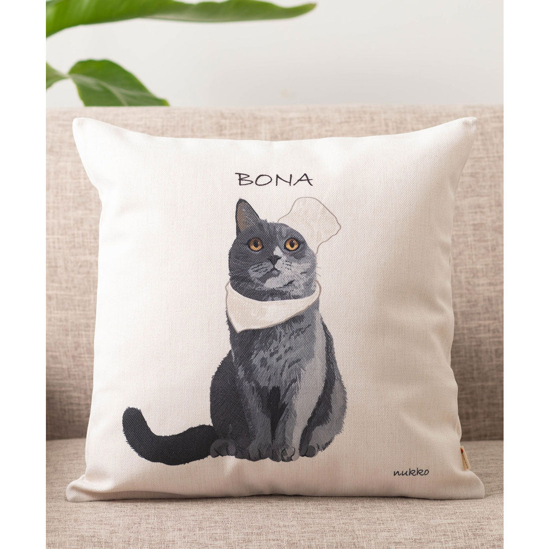 ジュビリー Jubilee × ボナさん クッションカバー (ホワイト系その他) ホワイト系その他