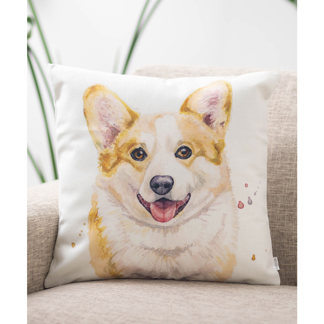 ジュビリー Jubilee クッションカバー 犬 猫 (ベージュ) ベージュ