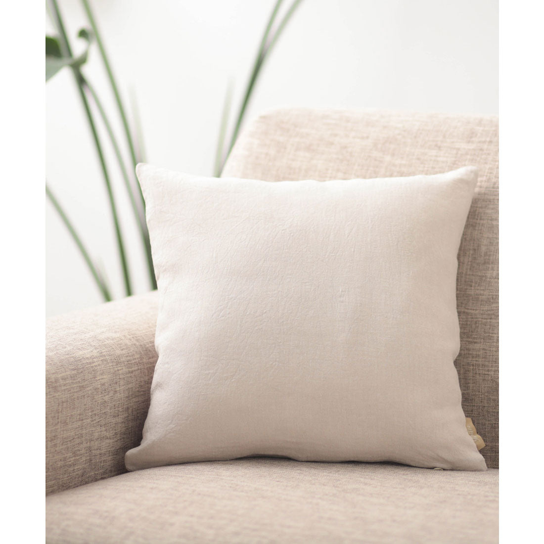 ジュビリー Jubilee 洗いざらし 天然麻 100% ストーンウォッシュ クッションカバー (ナチュラル) ナチュラル