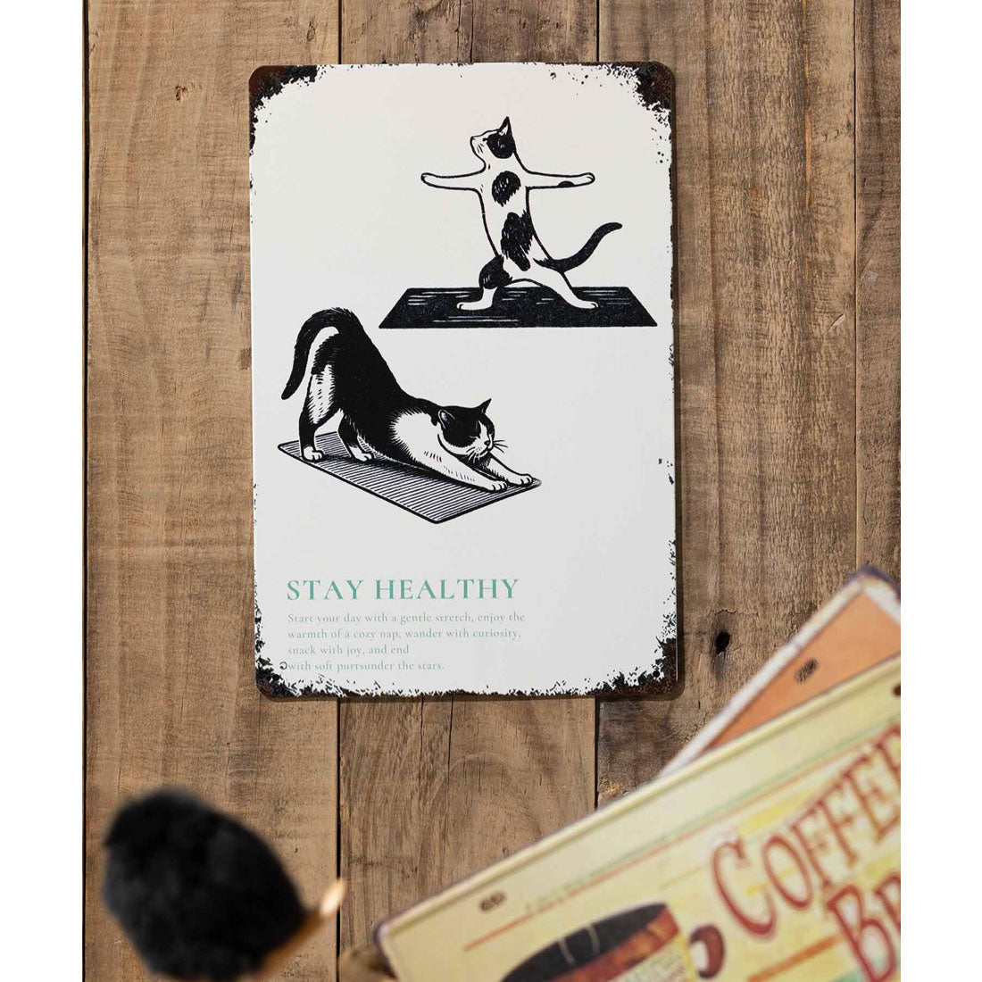 ジュビリー Jubilee 猫デザイン アンティーク調  壁掛け レトロサイン (その他20) その他20