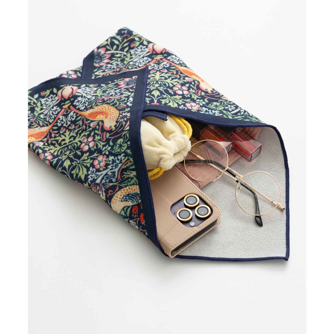 ジュビリー Jubilee ウィリアムモリス柄 らくらく手間なし風呂敷 くっつくタオル 40x40cm (その他4) その他4