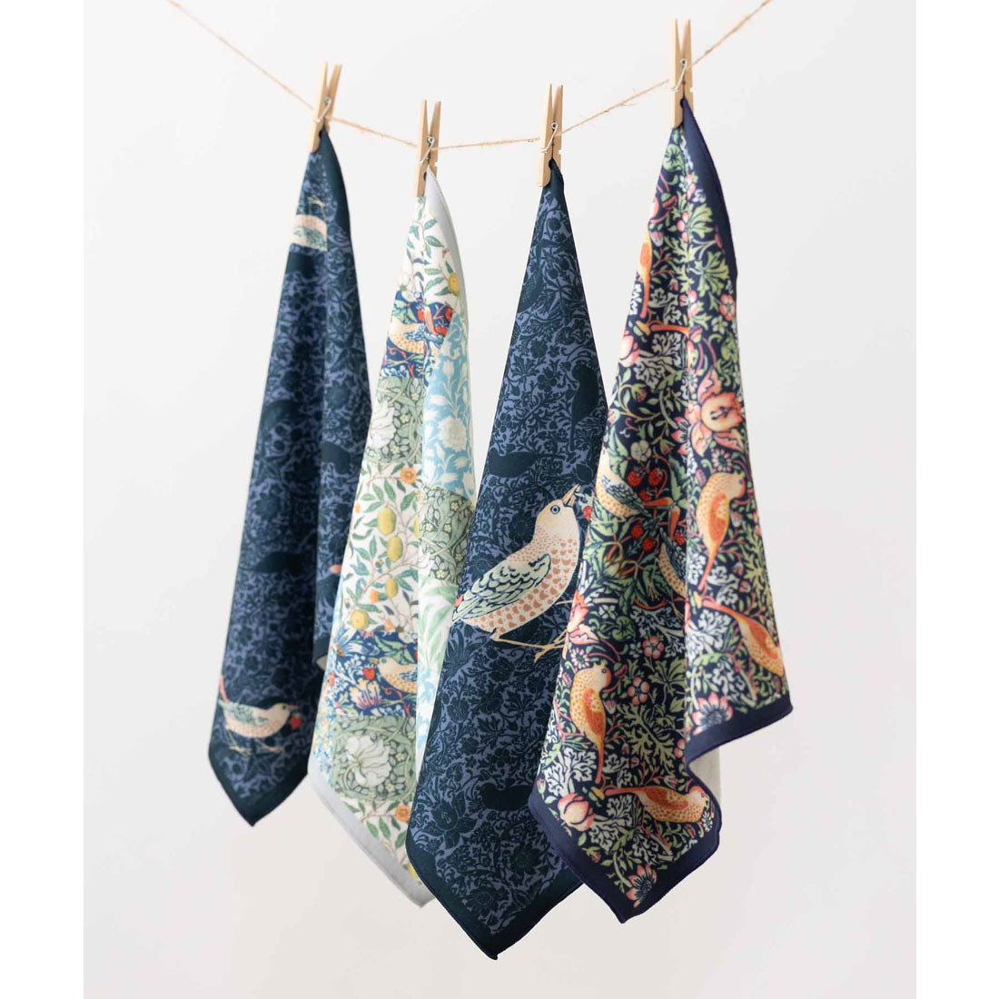 ジュビリー Jubilee ウィリアムモリス柄 らくらく手間なし風呂敷 くっつくタオル 40x40cm (その他4) その他4