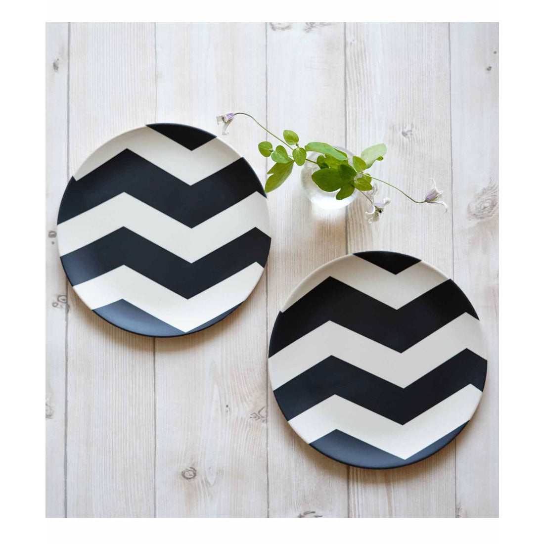 ジュビリー Jubilee 【アウトレット】   軽くて割れない エコバンブー皿 2枚セット【返品不可商品】,ブラック