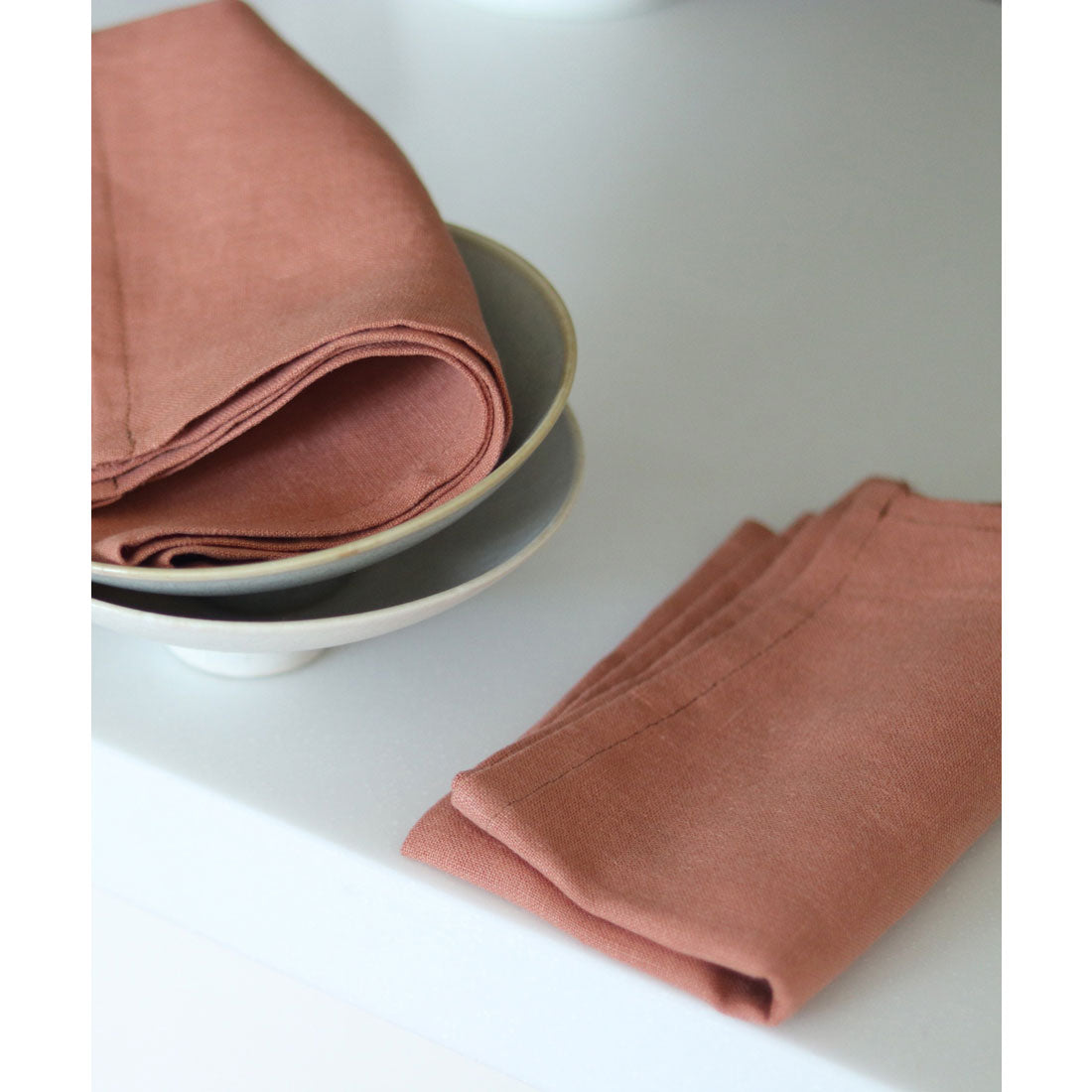 ジュビリー Jubilee 【2枚セット】 天然麻 100% ストーンウォッシュ 吸水速乾 ランチョンマット (ローズ) ローズ