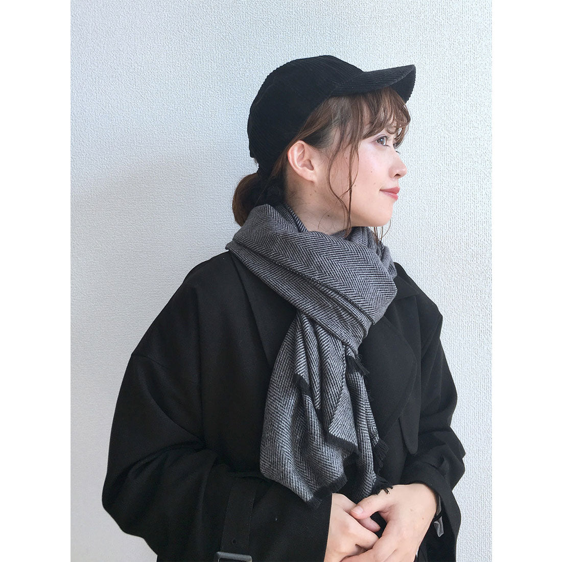 ジュビリー Jubilee ラナウール ヘリンボーン 大判ストール