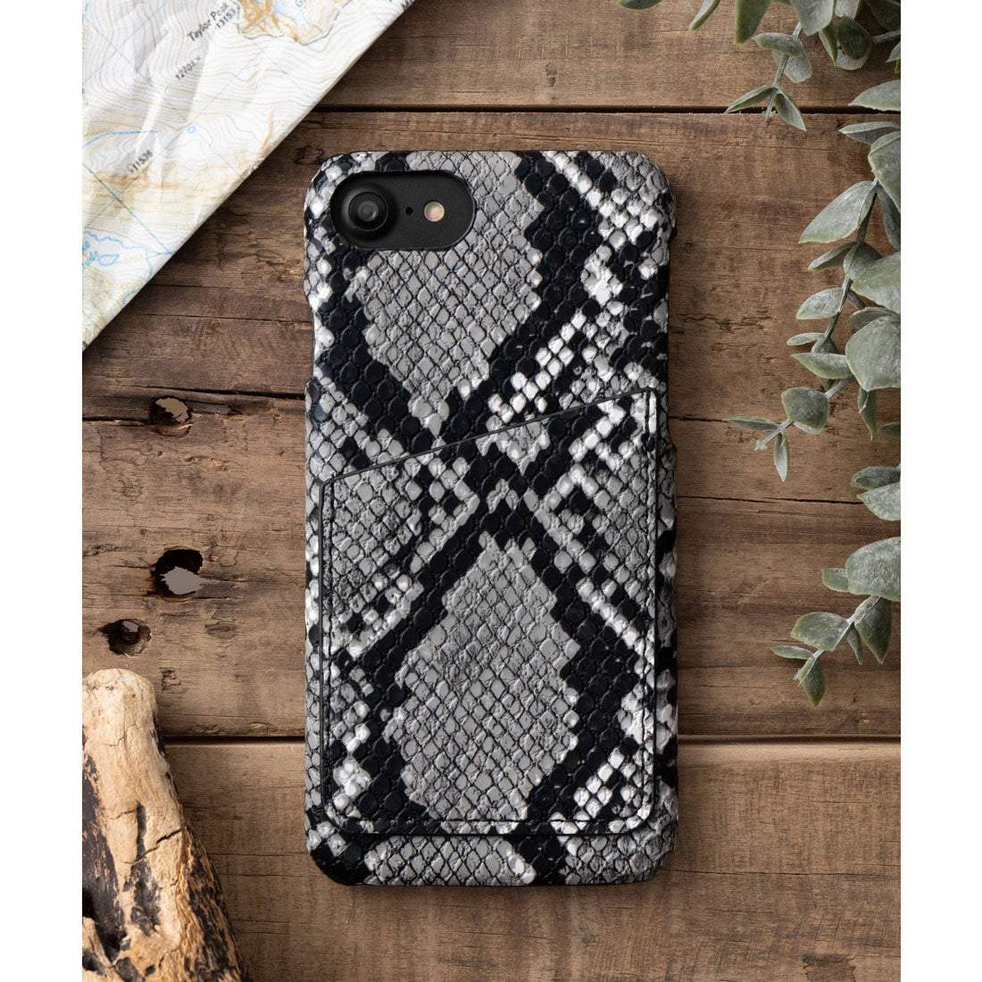ジュビリー Jubilee エキゾチックレザー風 PUレザー iPhoneケース 合成皮革【6/7/8/SE/12/12pro/13 対応】,PYT-WhiteBlack