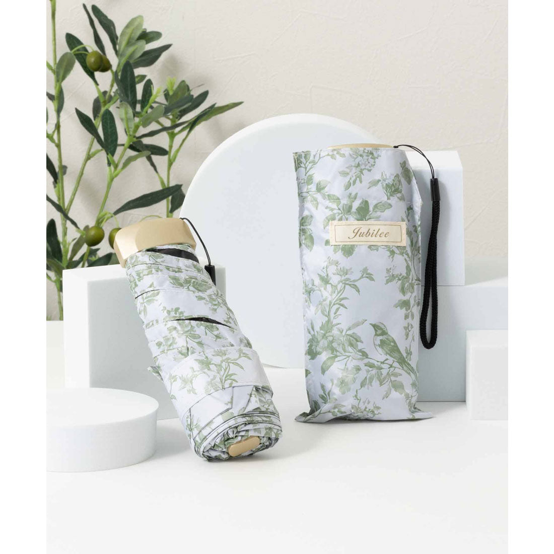 ジュビリー Jubilee UV 99%カット 晴雨兼用 猫 北欧 タータン デザインなど 軽量コンパクト 折りたたみ日傘 UPF50+ (その他13) その他13