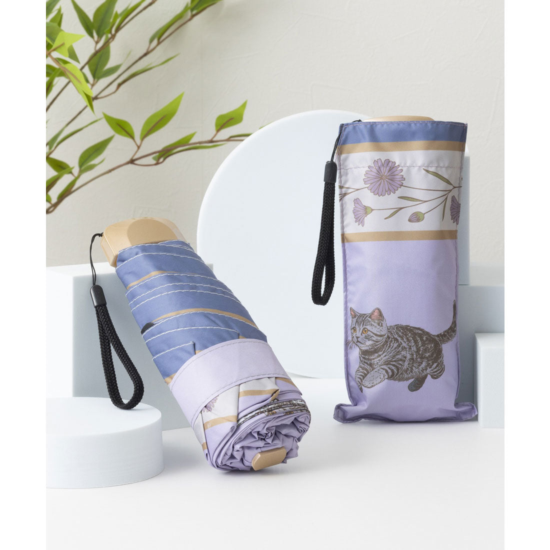 ジュビリー Jubilee UVカット 晴雨兼用 猫 北欧 タータン デザインなど 軽量コンパクト 折りたたみ日傘 UPF50+ (その他9) その他9