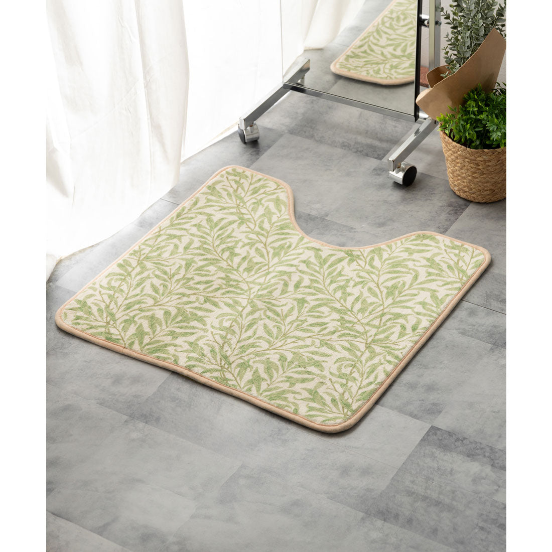 Jubilee Fluffy Fleece Toilet Mat William Morris Pattern 55x60cm