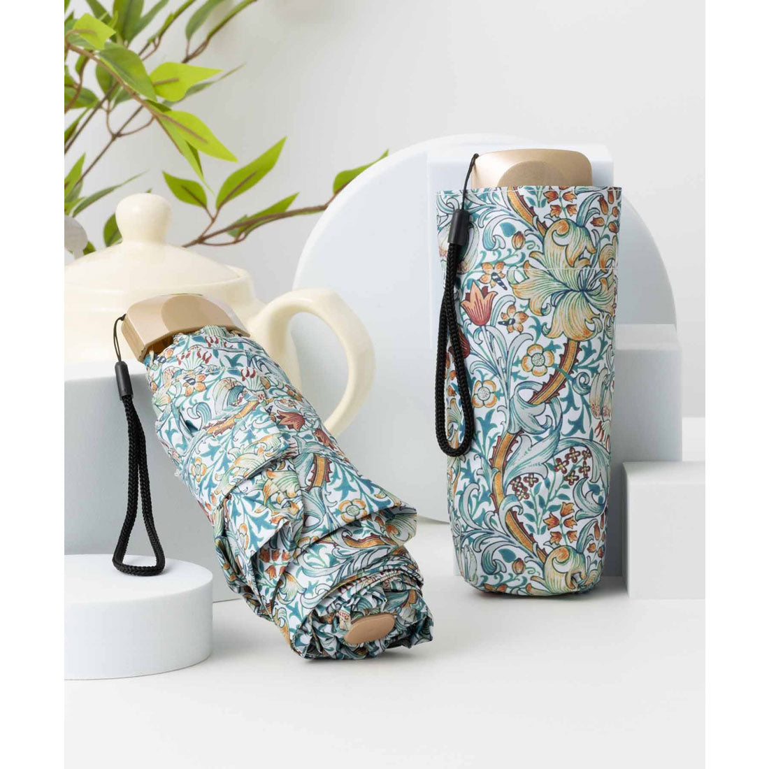 ジュビリー Jubilee 日傘 UPF50+ 98% UVカット ウィリアムモリス柄 晴雨兼用 軽量コンパクト 折りたたみ,その他4