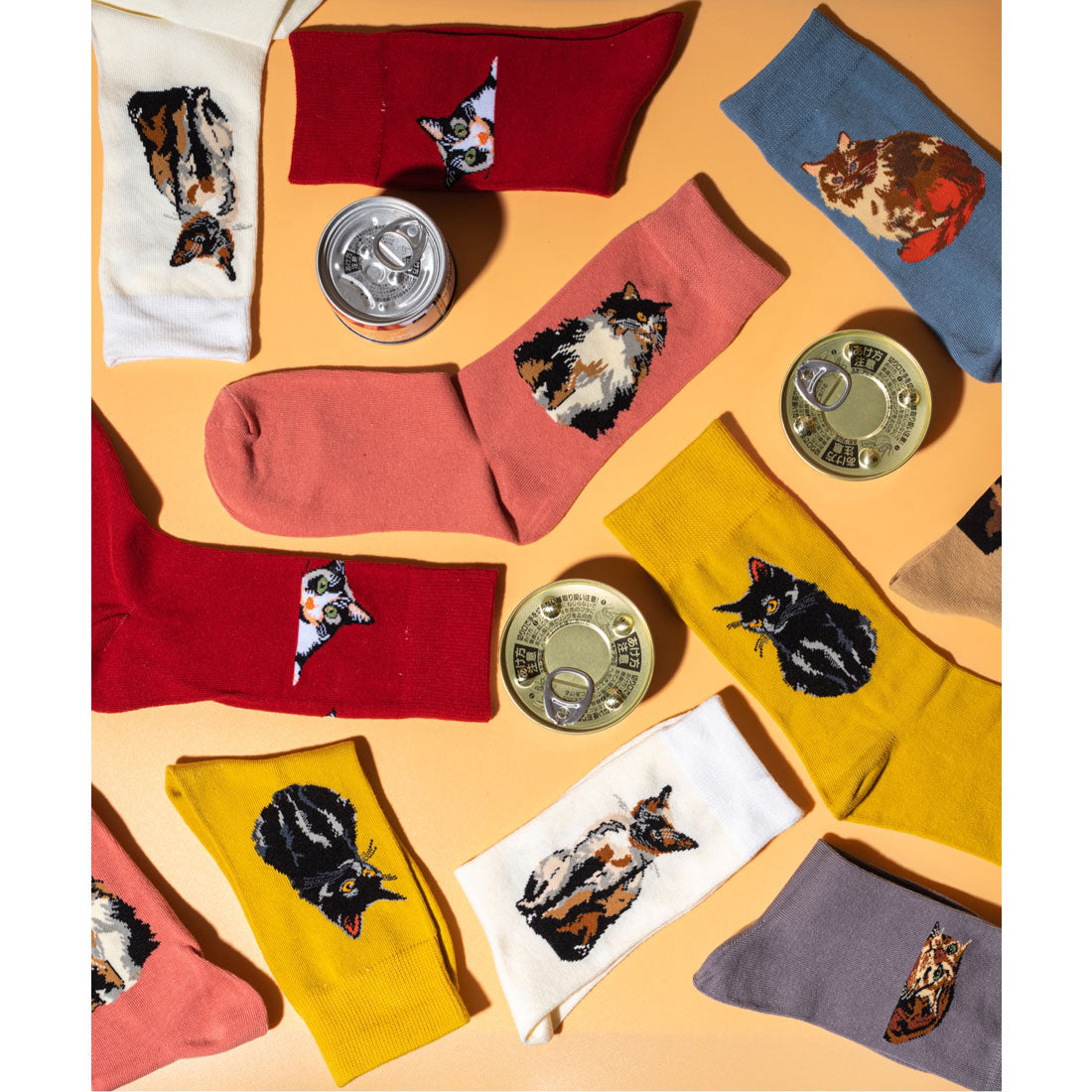 ジュビリー Jubilee キャット 猫デザインソックス (ライトグレー) ライトグレー