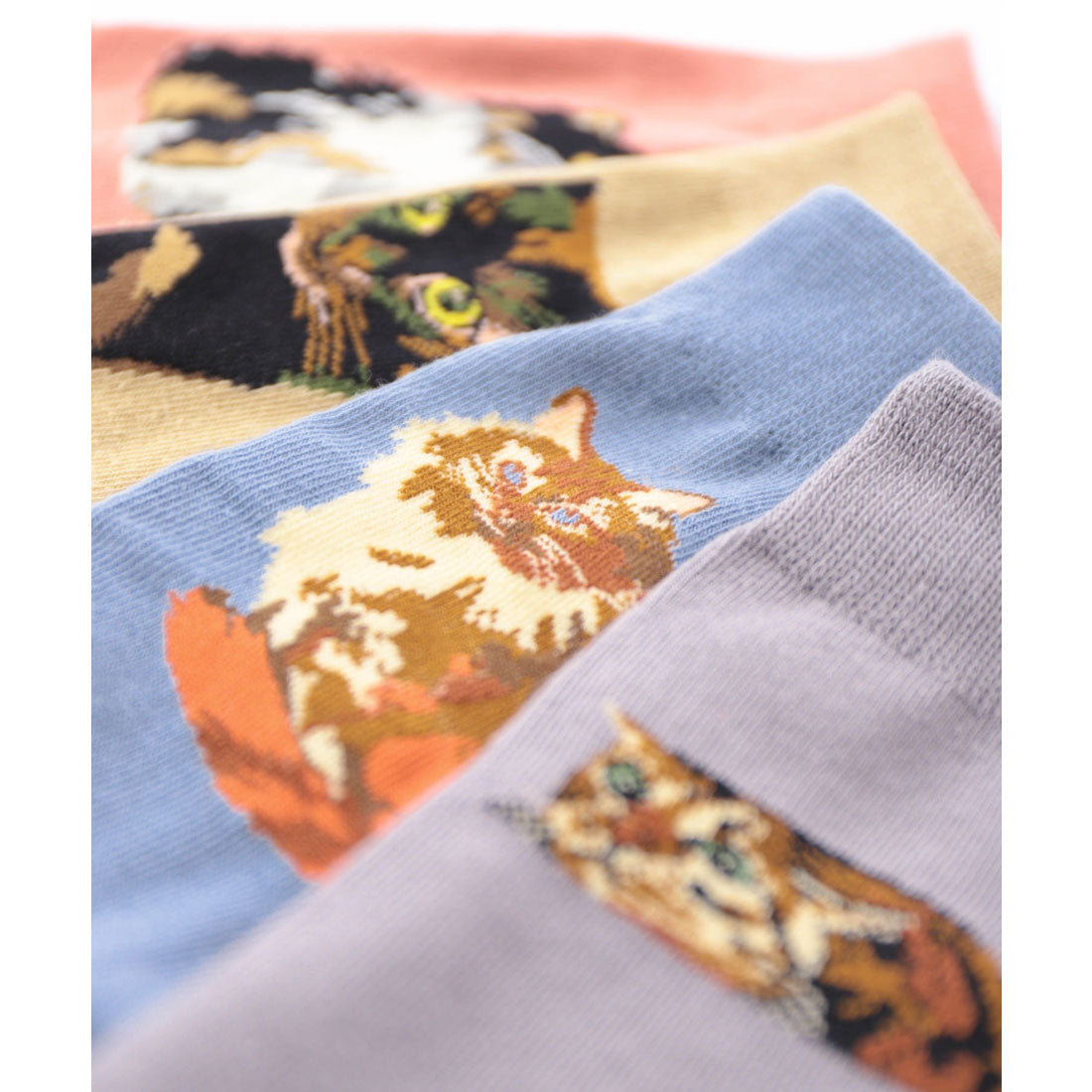 ジュビリー Jubilee キャット 猫デザインソックス (ライトグレー) ライトグレー