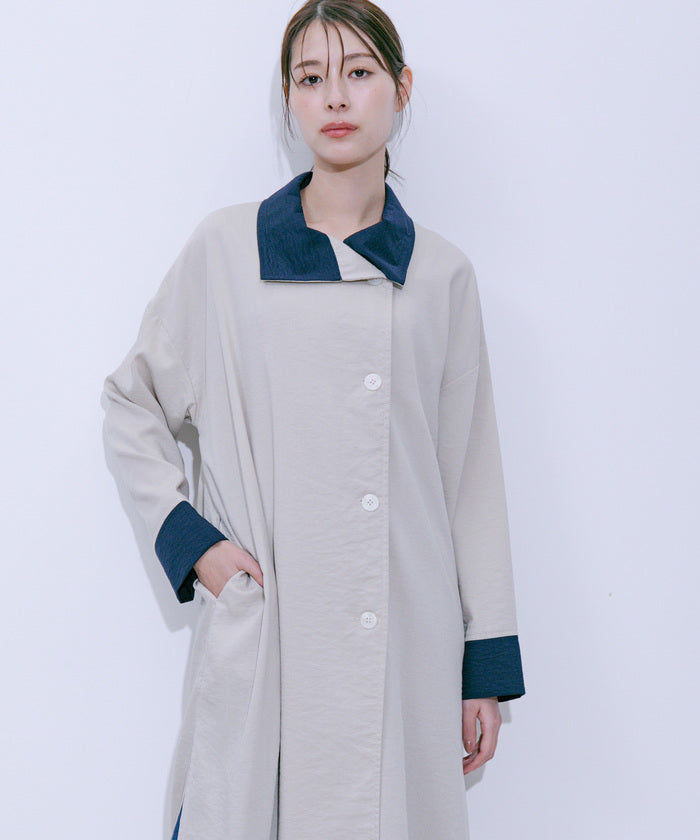 ジャイロ JAYRO 麻調リラックススラップコート,ベージュ