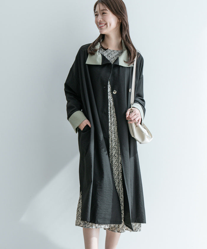 ジャイロ JAYRO 麻調リラックススラップコート,クロ