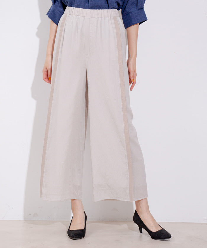 JAYRO Gyro Linen-Blend Sheer Pants