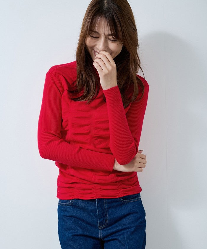 ジャイロ JAYRO シャリングギャザーニットプルオーバー R31 536 (赤) 赤