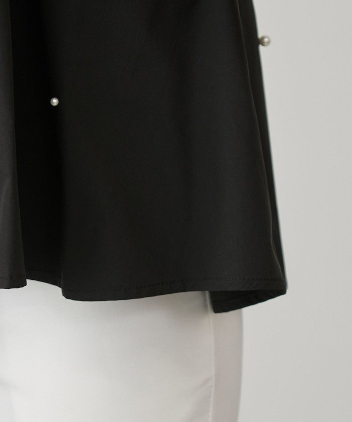 ジャイロ JAYRO パール使いペプラムプルオーバー   (クロ) クロ