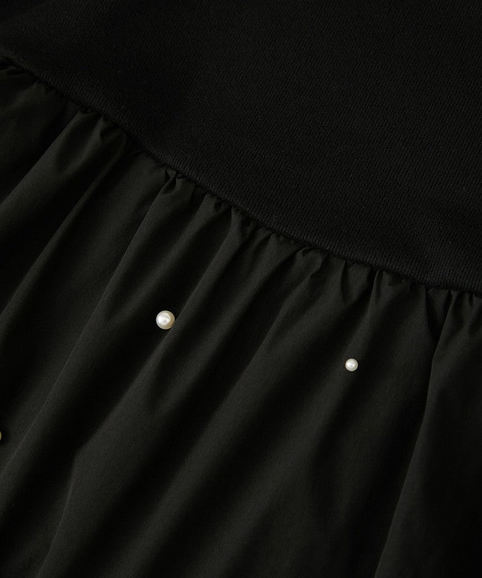 ジャイロ JAYRO パール使いペプラムプルオーバー   (クロ) クロ