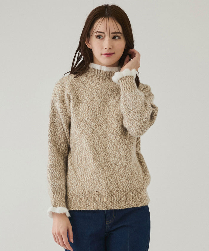 ジャイロ JAYRO ミックスカラーボトルネックプルオーバー