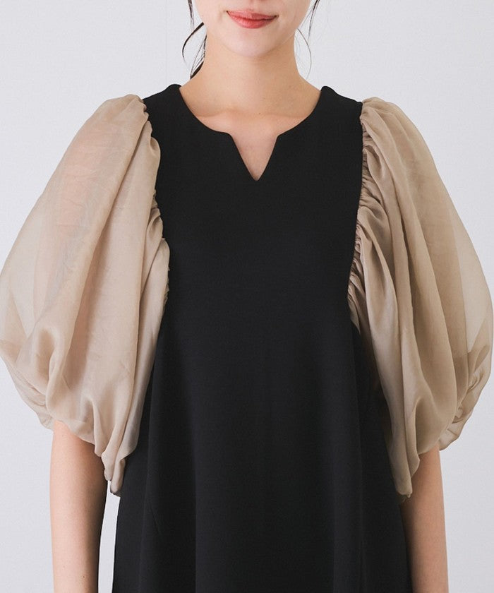 ジャイロ JAYRO 袖ボリュームポンチワンピース (ホワイト2) ホワイト2