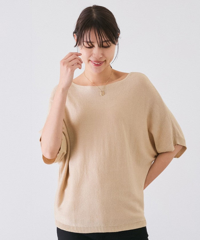 ジャイロ JAYRO ドルマン5分袖ラメニット N12ー266A (グレー) グレー