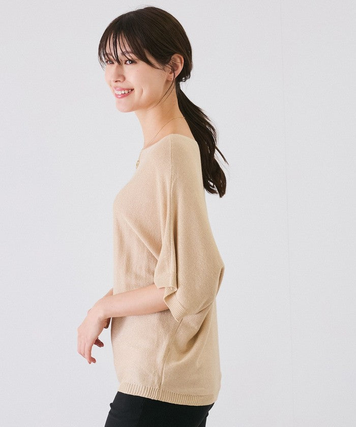 ジャイロ JAYRO ドルマン5分袖ラメニット N12ー266A (グレー) グレー