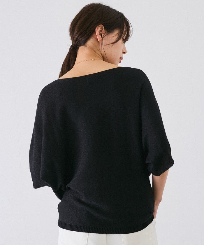 ジャイロ JAYRO ドルマン5分袖ラメニット N12ー266A (グレー) グレー