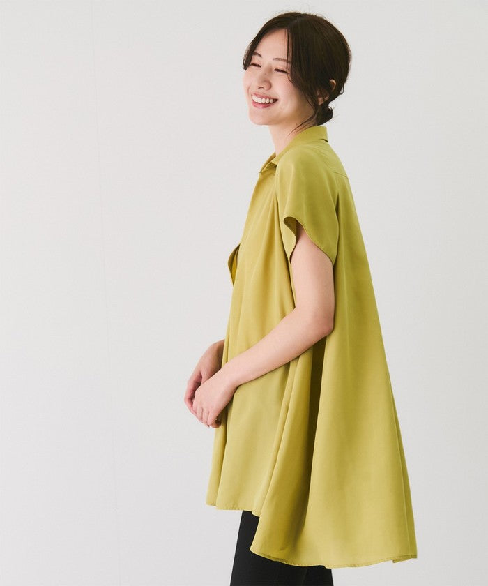 ジャイロ JAYRO Aラインチュニックブラウス (グリーン1) グリーン1