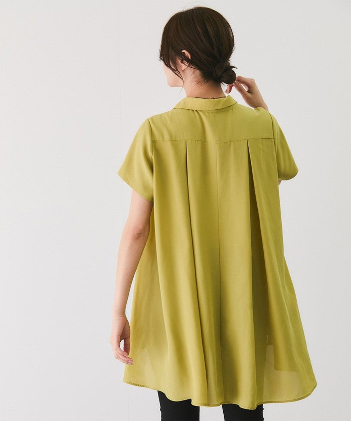 ジャイロ JAYRO Aラインチュニックブラウス (グリーン1) グリーン1