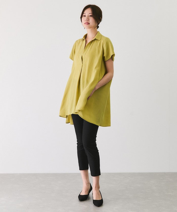 ジャイロ JAYRO Aラインチュニックブラウス (グリーン1) グリーン1