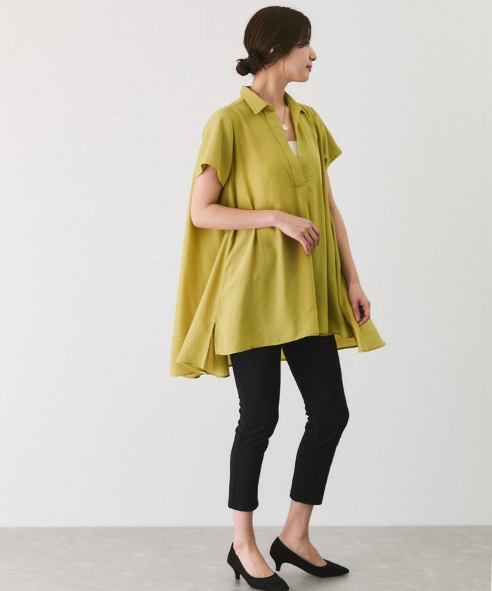 ジャイロ JAYRO Aラインチュニックブラウス (グリーン1) グリーン1