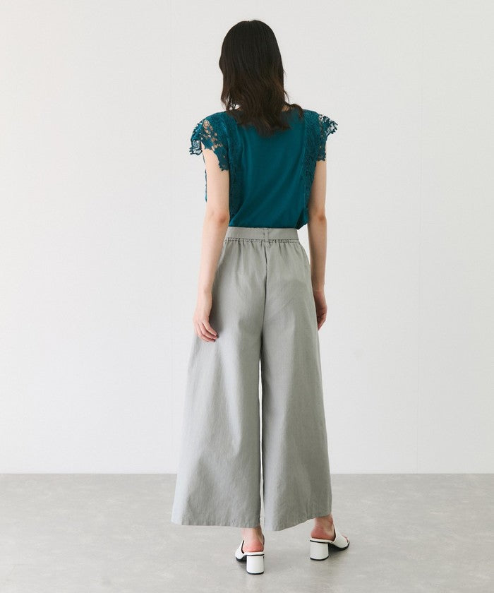 ジャイロ JAYRO スラブデニムクロプトワイドパンツ (ブラック) ブラック