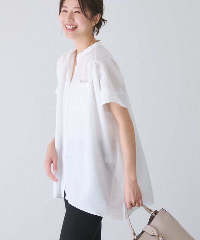 ジャイロ JAYRO リネンライクシャツ (オレンジ) オレンジ