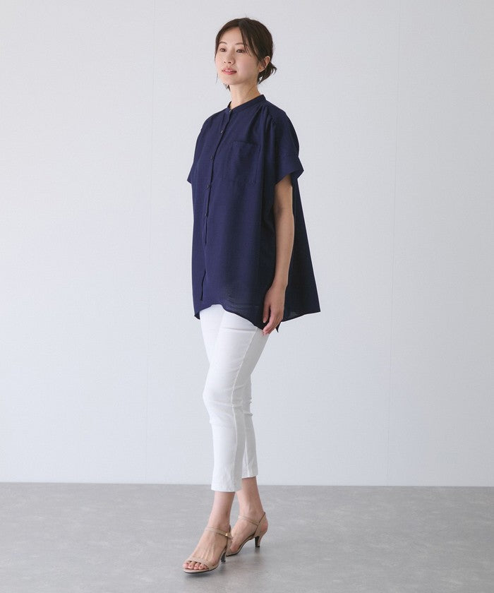 ジャイロ JAYRO リネンライクシャツ (オレンジ) オレンジ