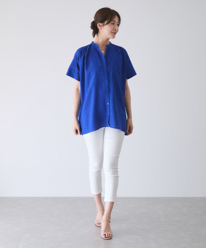 ジャイロ JAYRO リネンライクシャツ (オレンジ) オレンジ