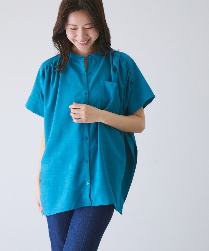 ジャイロ JAYRO リネンライクシャツ (オレンジ) オレンジ