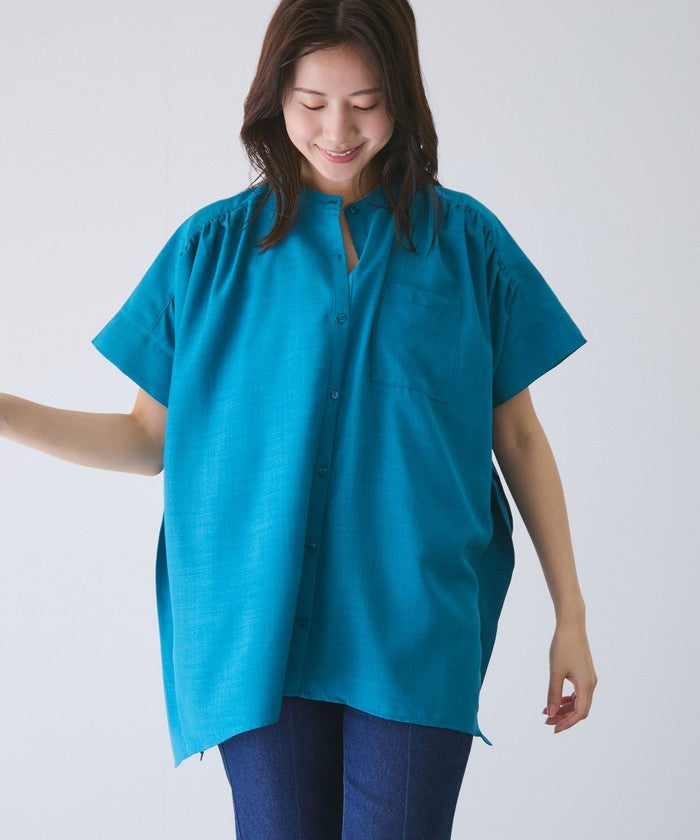 ジャイロ JAYRO リネンライクシャツ (オレンジ) オレンジ