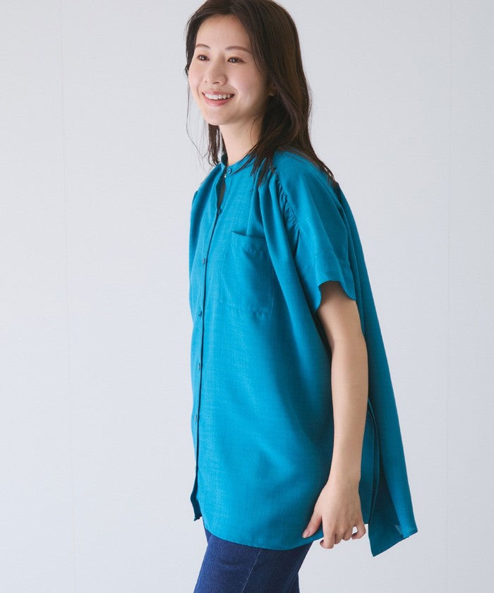 ジャイロ JAYRO リネンライクシャツ (オレンジ) オレンジ