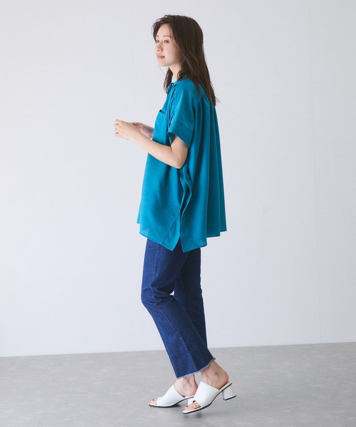 ジャイロ JAYRO リネンライクシャツ (オレンジ) オレンジ