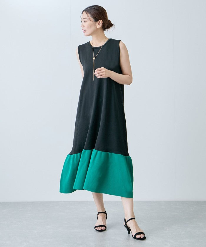 ジャイロ JAYRO 裾配色ニットワンピース (ベージュ) ベージュ