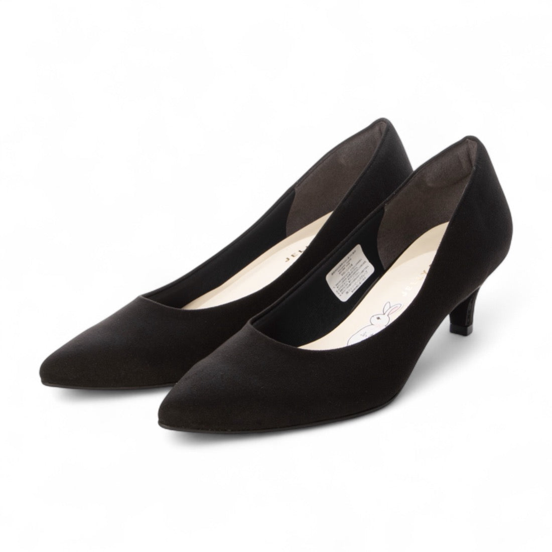 ジェリービーンズ JELLY BEANS レディースフワサラパンプス (BLK/SW) BLK/SW