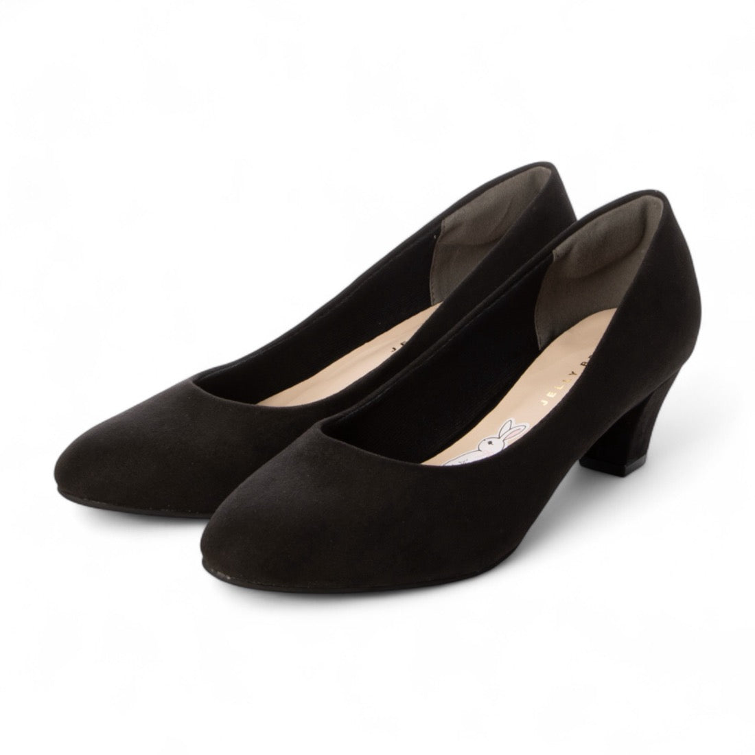 ジェリービーンズ JELLY BEANS レディースフワサラパンプス (BLK/SW) BLK/SW